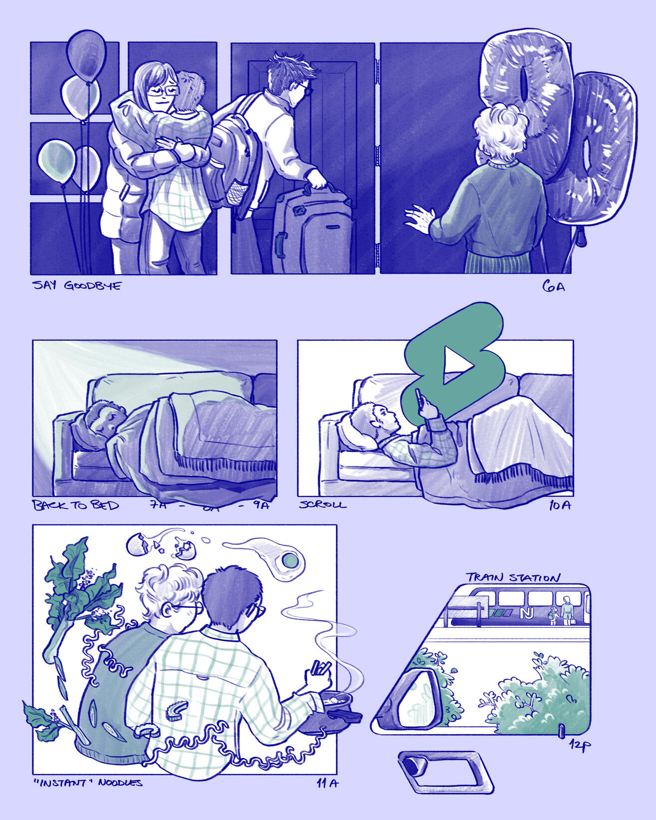 Hourly Comic Day 1/2 (Feb. 8, 2026)